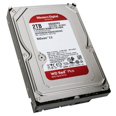 WESTERN DIGITAL Hard disk Red Plus, 2 TB, 3.5", SATA3, 64 MB, 5400 RPM